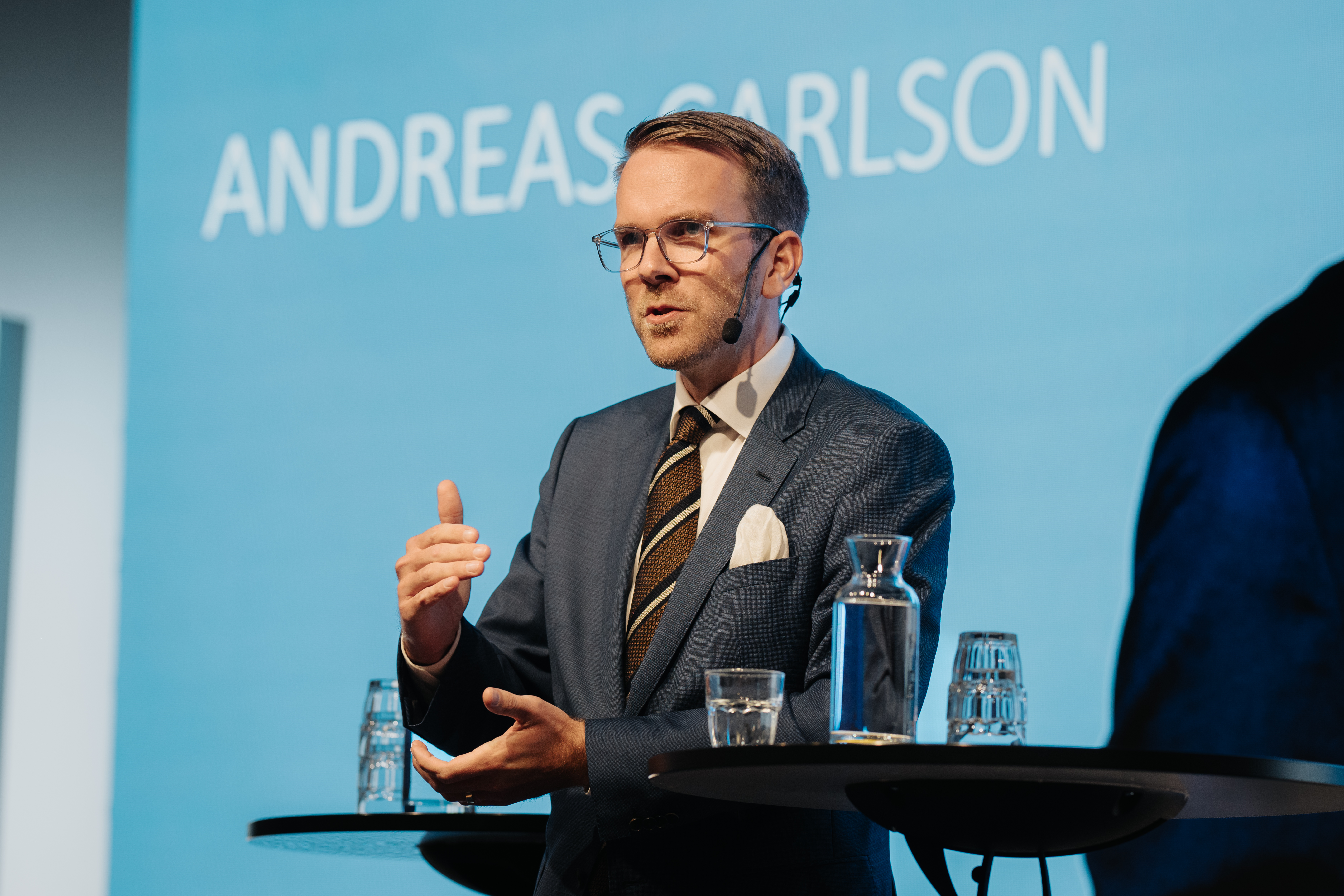 Bostadsminister Andreas Carlson på TMF:s årsmöte 2025.
