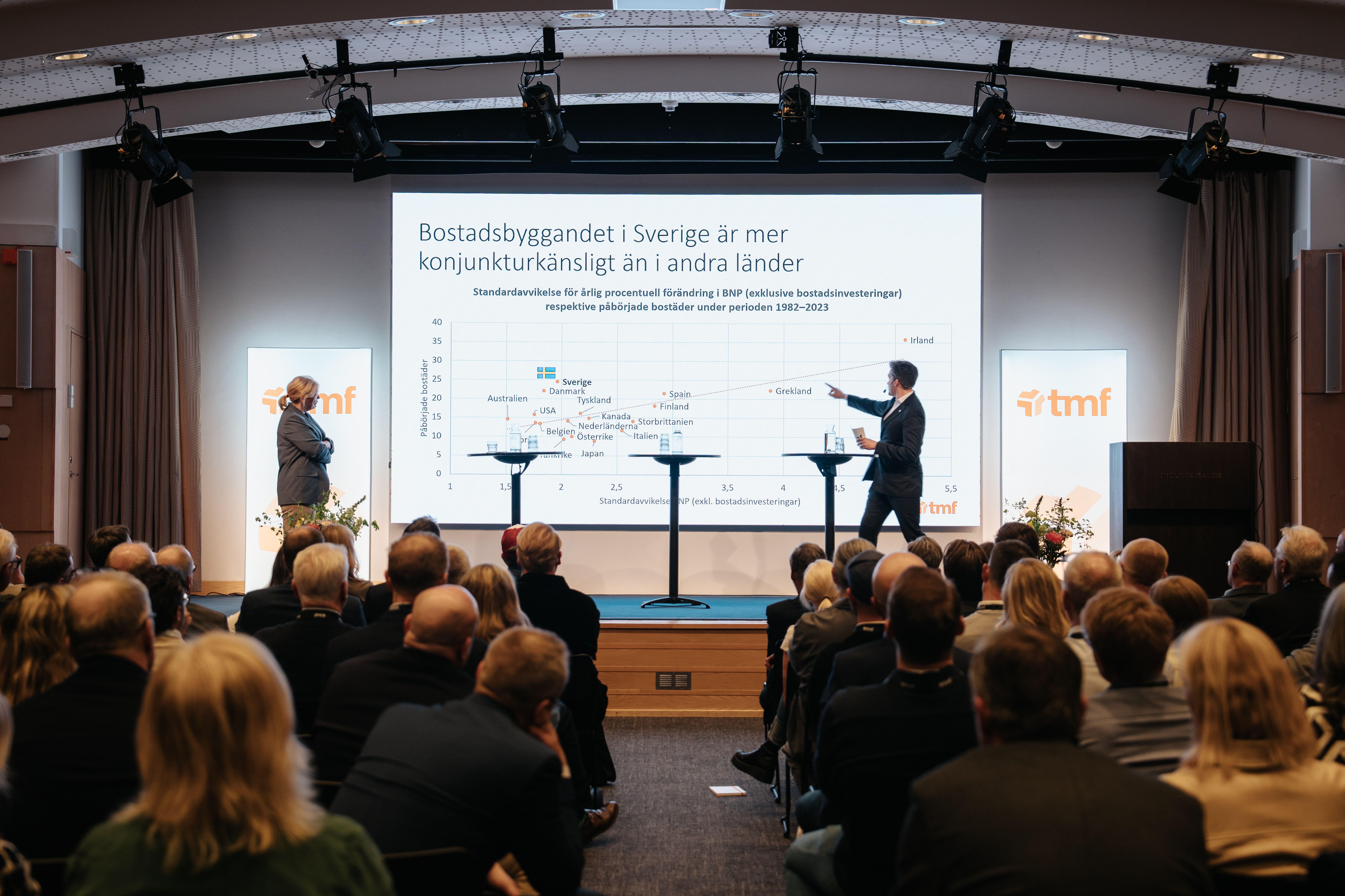 Simon Imner, TMF:s näringspolitiske expert, på TMF:s årsmöte 2025.