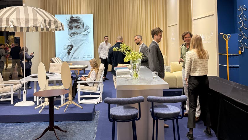 Svenska paviljonen "Stay timeless with Swedish design" på Salone del Mobile 2026.