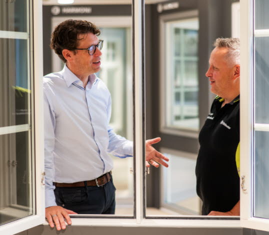 Elitförnsters vd Jonas Hernborg och skyddsombudet Kalle Bogar.