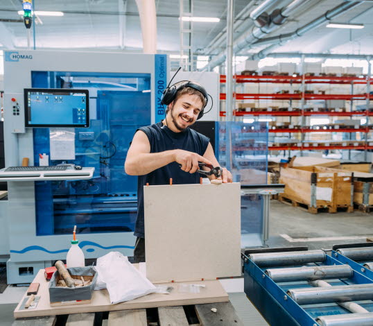 Produktionsmiljö på Edsbyn.