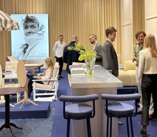 Svenska paviljonen "Stay timeless with Swedish design" på Salone del Mobile 2026.
