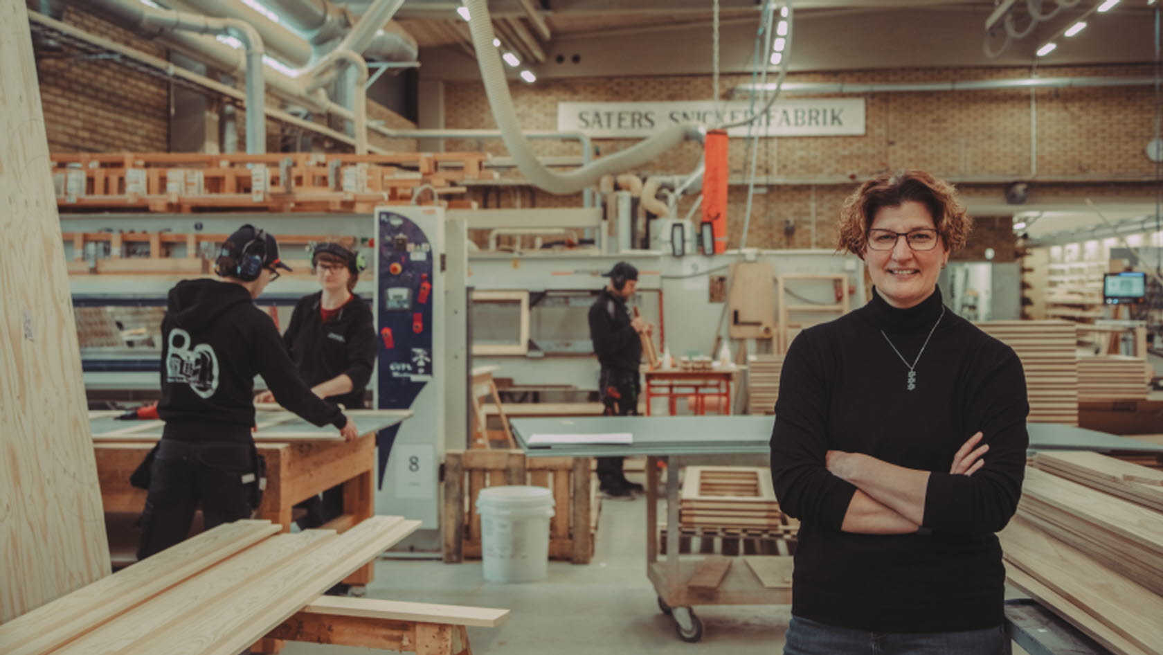 Malin Hedlund, vd på Säters snickerifabrik.