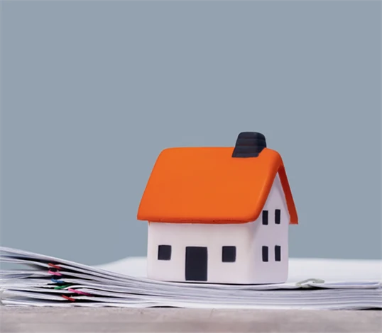 Hus med papper - amortering