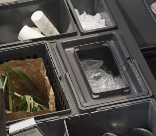 Exempel på källsortering.