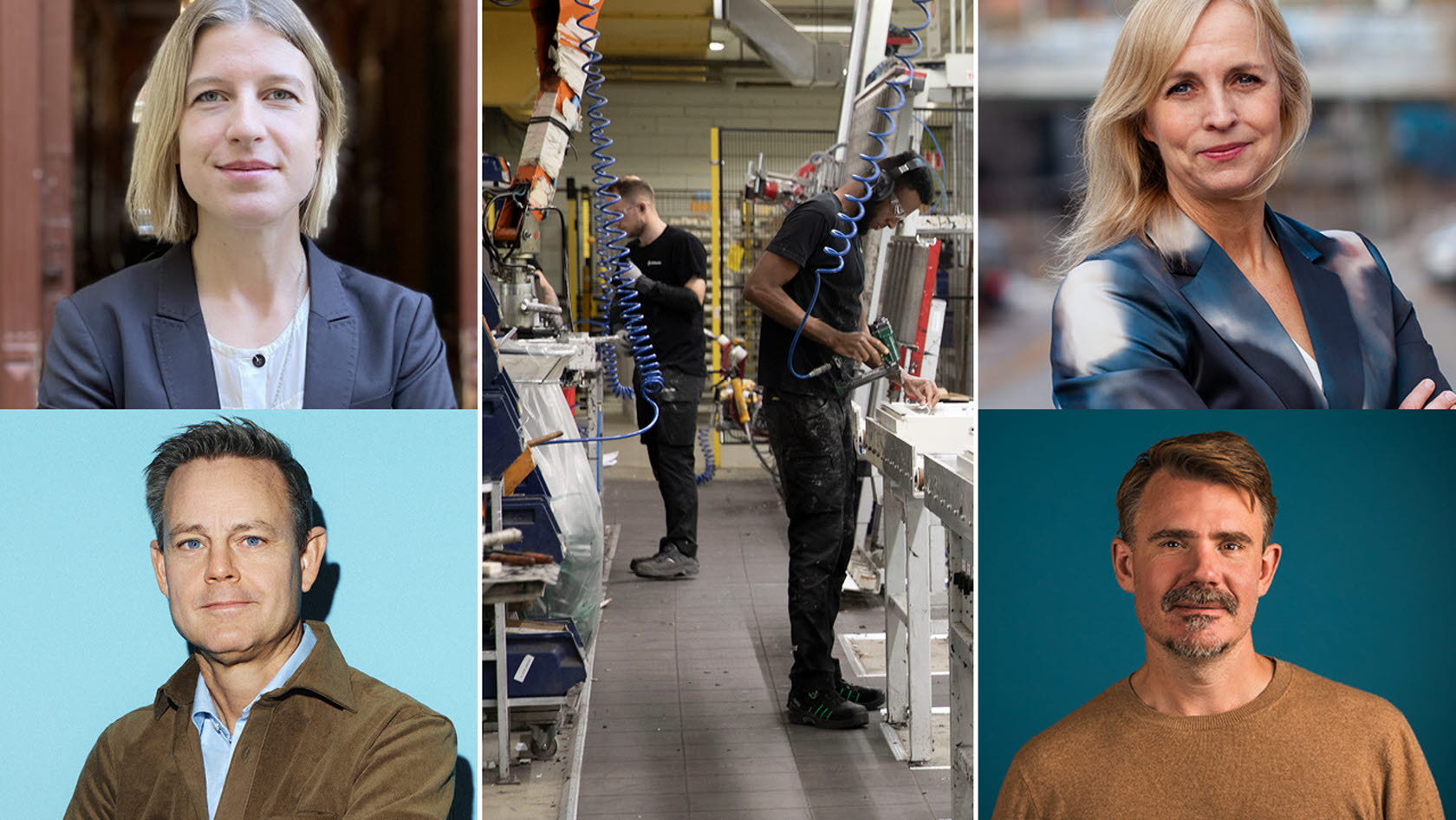 Chefekonomer: Ellinor Odeberg (tankemedjan Arena idé), Robert Boije (SBAB), Alexandra Stråberg (Länsförsäkringar) samt Fredrik Kopsch (tankesmedjan Timbro).